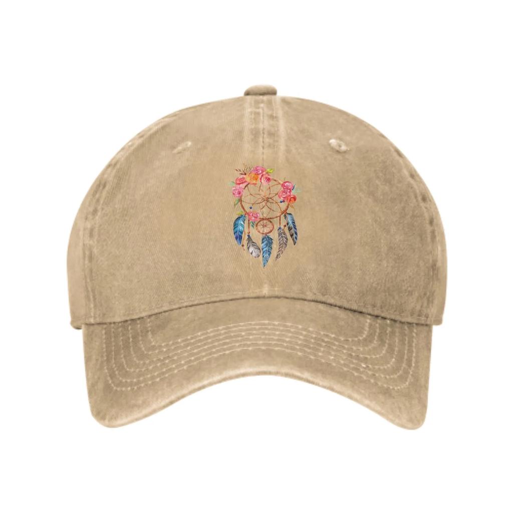 Colorful Feather Flower Dream Catcher Fashion Classic Cotton Trucker Hat Summer Dad Cowboy Cap Outdoor Leisure Basketball Caps