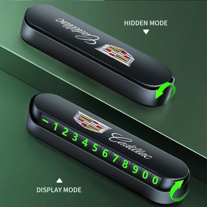 Автомобильная временная парковочная карта Карта с номером телефона Номерной знак Телефон Аксессуары Для Cadillac SRX ATS XTS CT4 CT5 CT6 XT4 XT5 XT6