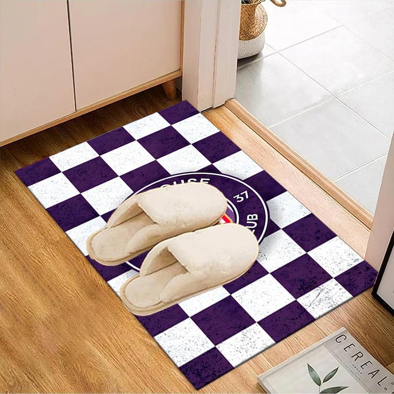 Toul-ouse Football Rug for Living Room, Game Rooms, Office, Bedroom, Office Floor Mat Playful Design, fan gifts Christmas decor
