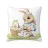 Пасхальный Детский Кролик С Яйцами Наволочка Morden Наволочка Для Стула Дивана Домашнее Украшение Наволочка С Графическим Рисунком