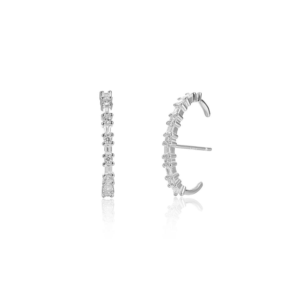 ANDYWEN Серьги-гвоздики из стерлингового серебра 925 пробы с золотым прозрачным фианитом 2023 года, роскошные ювелирные украшения, подарок для женщин