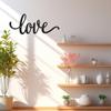 1pc Metal Word LOVE Sign - Rustic Black Wall Art, Hanging Cutout Decoration for Home, Stylish Wall Decor
