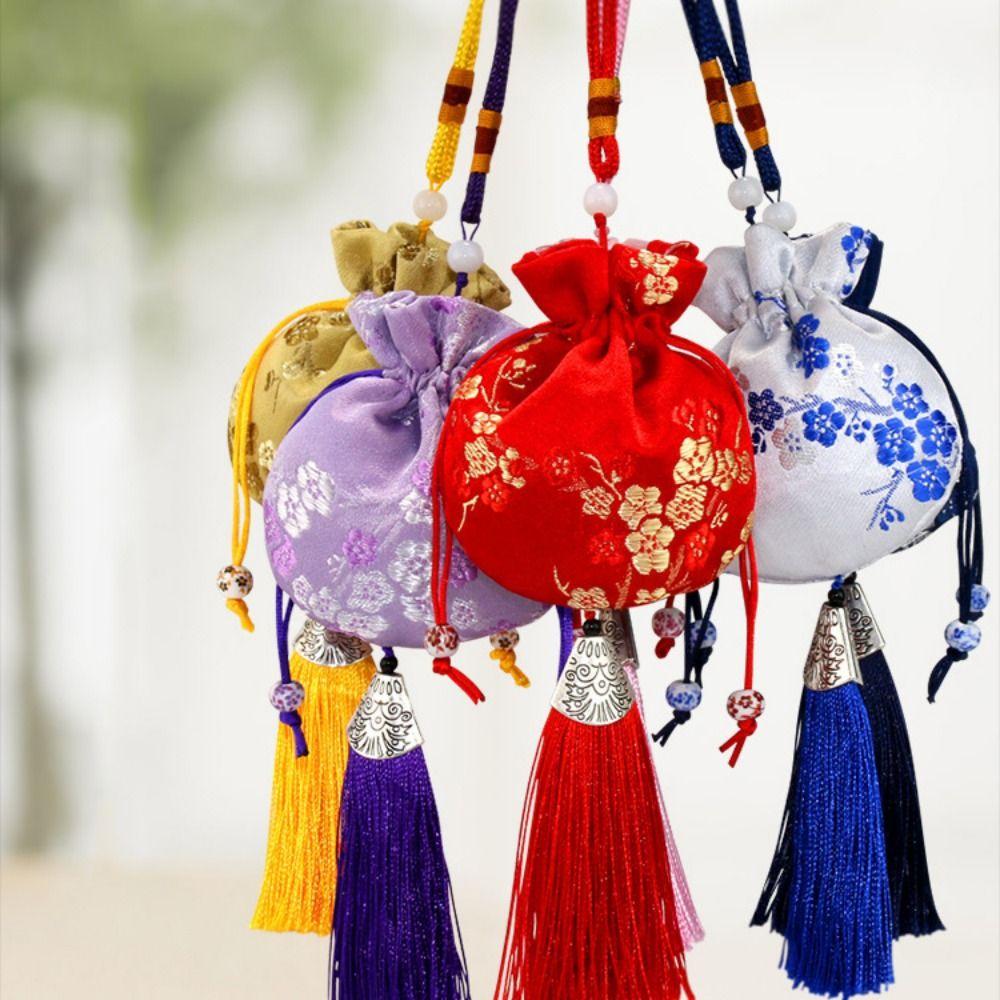 Сумка для хранения ювелирных изделий в стиле «Драконьи лодки» с ретро-узором и подвеской в китайском стиле