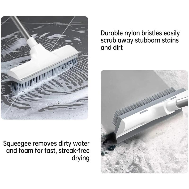 Щетка для мытья пола 2 в 1 Щетка для чистки с регулируемой длинной ручкой Многофункциональный инструмент для чистки ванной комнаты и кухни
