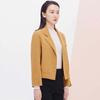 JESSIE Notched Lapel Short Wool Blend Coat