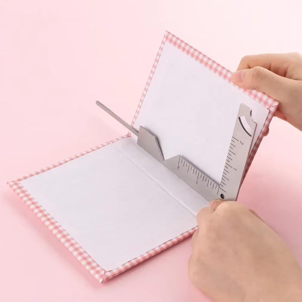 Multi-Function Book Cover Guide 5-in-1 Gauge Ruler Durable Book Cover Positioning Ruler