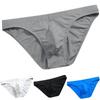Men Underwear Y-Front Briefs Mid Waist One Piece Semi-Transparent Breathable