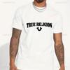 Personalized Graffiti True Religion Print Tee Unisex O-neck Breathable Comfortable Summer Casual Fashion Ventilate Unique Tops Unisex