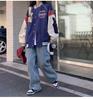 Винтажная куртка-бомбер женская Harajuku университетские бейсбольные куртки корейская модная студенческая форма уличная одежда больших размеров Y2k