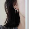 2023 Trend: 925 Silver French Circle Earrings - Niche Design Hoop Studs & Ear Cuffs for Women
