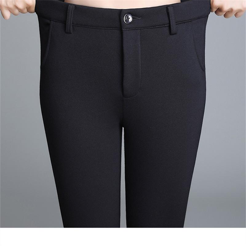 Зимние теплые толстые флисовые женские брюки, черно-белые брюки-клеш с высокой талией, одежда, женские повседневные женские длинные брюки, S-4XL