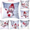 Snowman Christmas Cushion Cover Merry Christmas Decorations For Home Cristmas Sofa Decor Navidad Xmas Gifts New Year