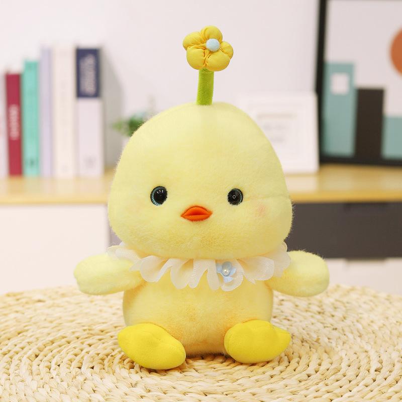 Милая милая маленькая плюшевая игрушка желтый утенок 8 дюймов кукла-автомат кукла-сердечко для девочки свадебная кукла для бросания подарок