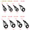 Stainless Steel Fishing Top Rod Guide Porcelain Ring 8pcs DIY Fishing Pole Tip Repair Rod Tip Accessories Fishing Tackle Pesca