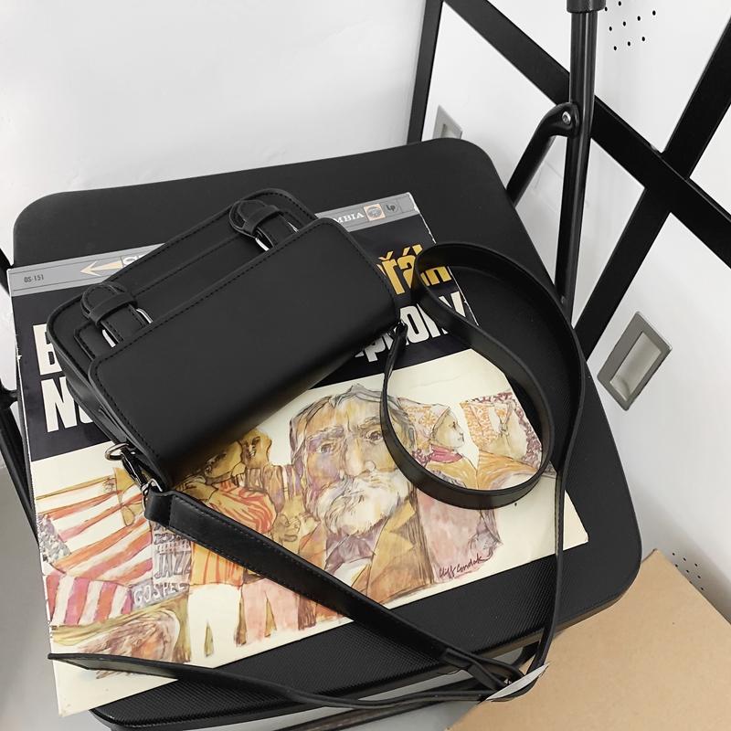 Сумка кроссбоди мужская сумка новая трендовая брендовая сумка-мессенджер повседневная ПУ нейтральная сумка на плечо портативная маленькая квадратная сумка