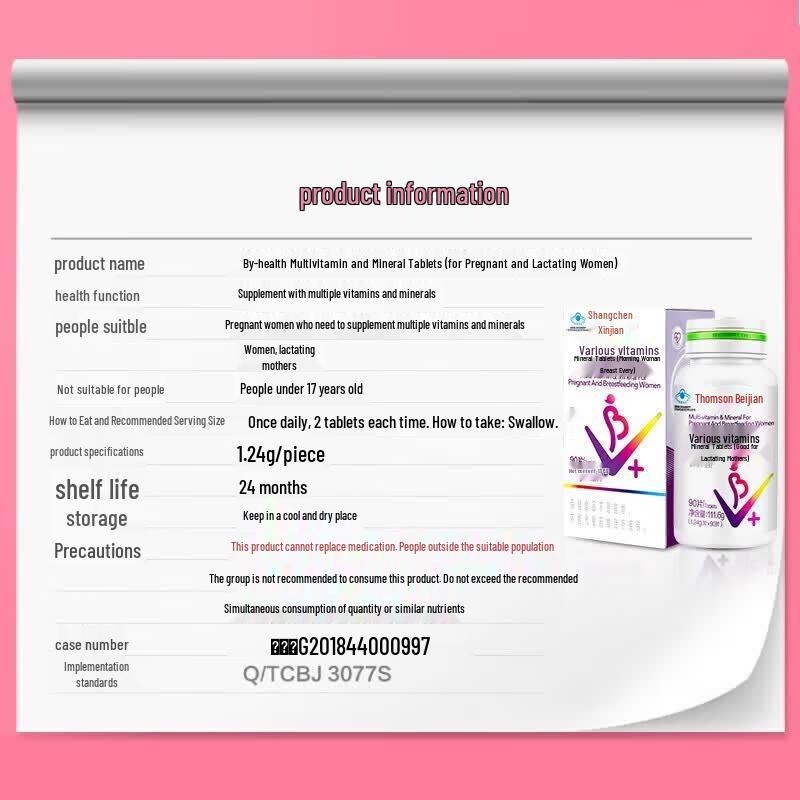 By-Health Multi-Vitamin and Mineral Tablets for Pregnant and Lactating Women