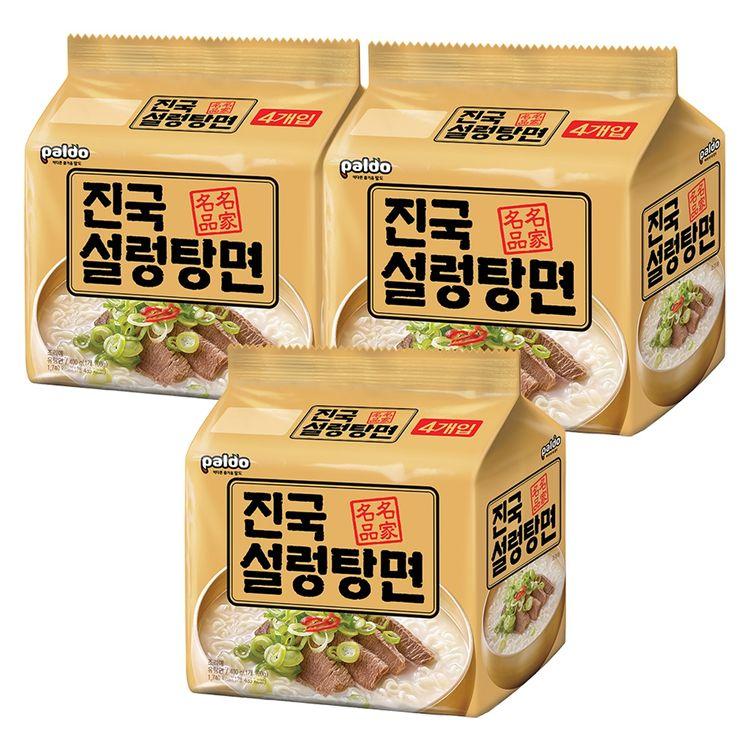 Paldo Джин-гук Соллонтан(Корейский суп из говяжьих костей) Лапша 100г (3 варианта)