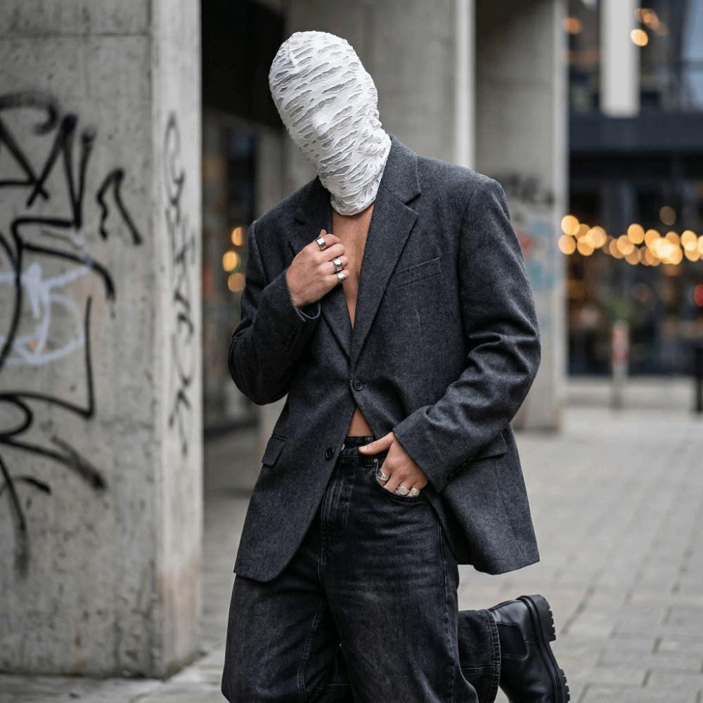 Black Color Full Ski Mask No Hole Design Head Cover Hat Fashion Balaclava Cap Cosplay Events