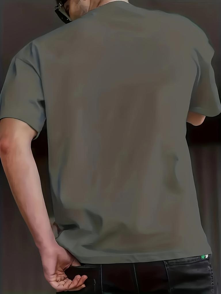 Футболка мужская с коротким рукавом и круглым вырезом, с забавным узором «Загрузка», для летнего отдыха