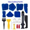 Caulk Finishing Kit20 in 1 Silicone Caulking Tools Caulk Finishing Silicone Sealant Scraper Tool Nozzle