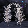 Handmade Bridal Headband Zinc Zinc Alloy Leaf Bridal Tiara Hair Vine Retro Crystal Headpiece  Bridal Party