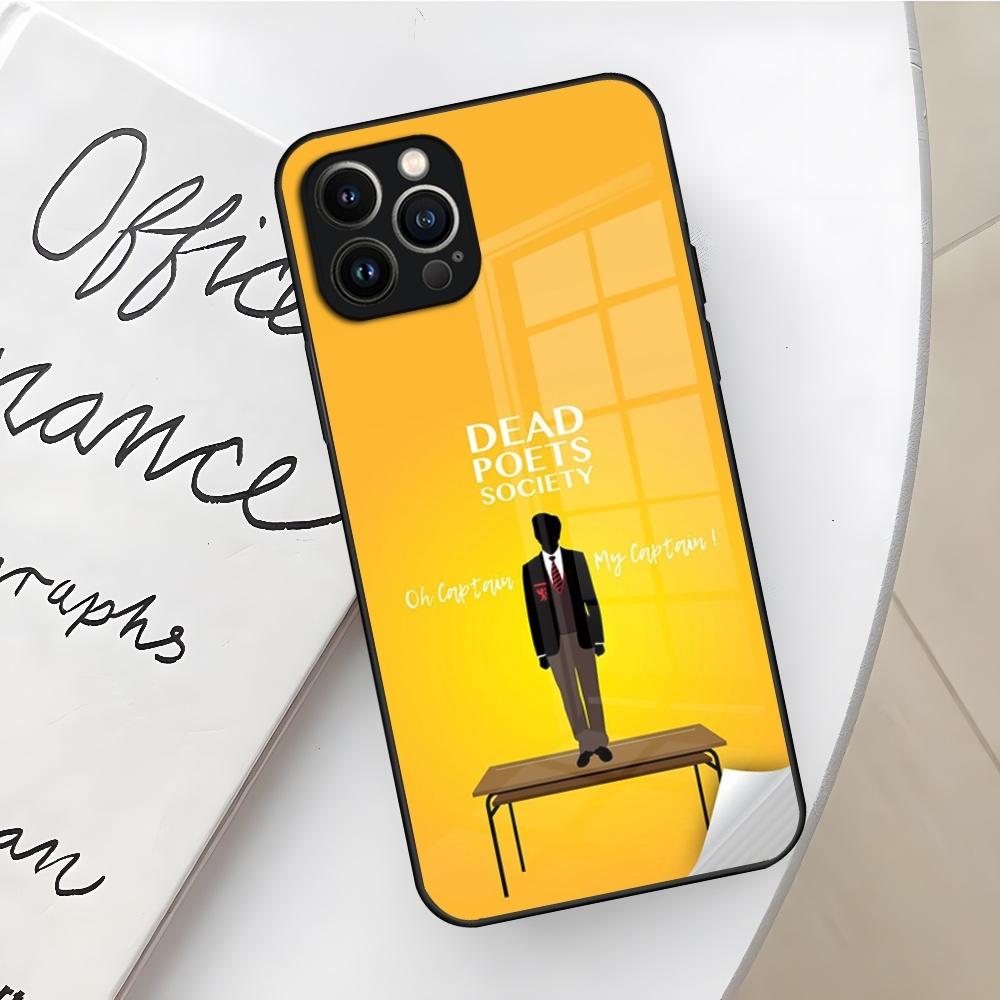 Чехол для телефона «Общество мертвых поэтов» для Iphone 16 15 14 12 11 13 Pro Max Mini X Xr Xs Se 8 Puls стеклянная крышка