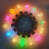 Cute Cartoon LED Bulb Night Light, Rechargeable, Colorful Decorative Portable Lamp