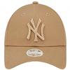 Casquette Femme - NEW ERA - NY - Marron - 100% Coton - Réglable