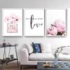 Розовый цветок бутон плакат настенная живопись на холсте цитата растительный принт скандинавская мода современный домашний декор фотографии для дизайна общежития
