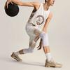 Li Ning Wade Series Spliced Mid Waist Drawstring Straight Leg Sports Shorts Men shorts Off-White Brown AAPU061-3