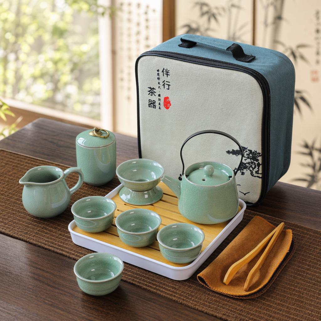 Portable Ge Kiln Travel Tea Set Real Estate Bank Insurance Souvenir Event Gifts Business Gifts