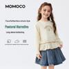 Детская повседневная футболка с длинным рукавом MOMOCO для девочек