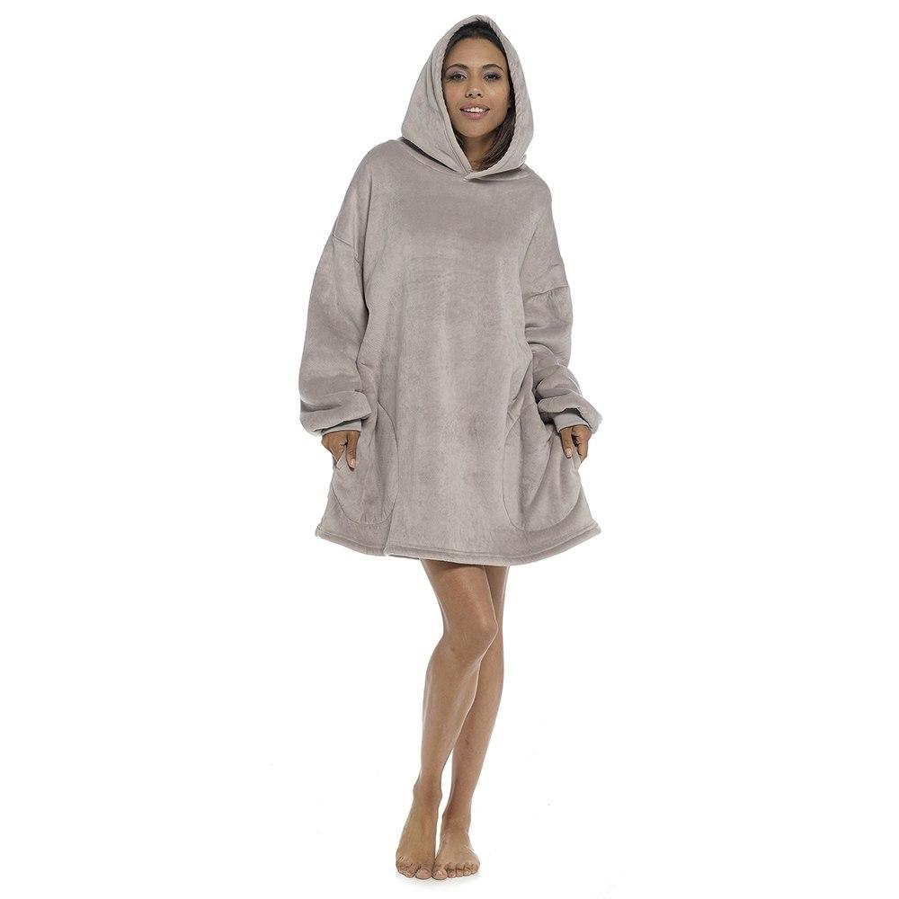 Wolf And Harte Unisex Adults Snuggle Fleece Hooded Blanket