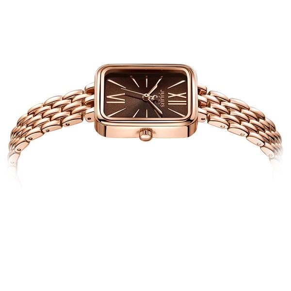 [Julius] Женские мягкие квадратные наручные часы JA-1350 + корпус + набор инструментов для ремешка, популярные корейские часы