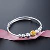 S999 Foot Silver Ball Bracelet for Women, Simple and Unique, Versatile, Retro Style Silver Bracelet, Personalized Silver Bracelet Accessories