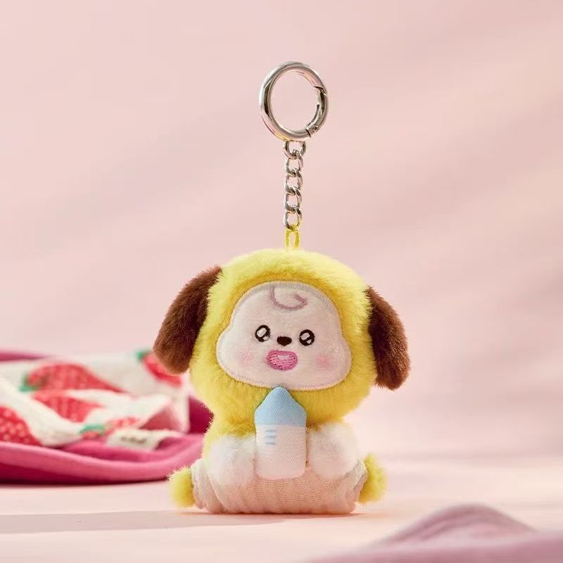 Плюшевая кукла BTS BT21 Брелок Kpop Плюшевая игрушка Версия для новорожденных