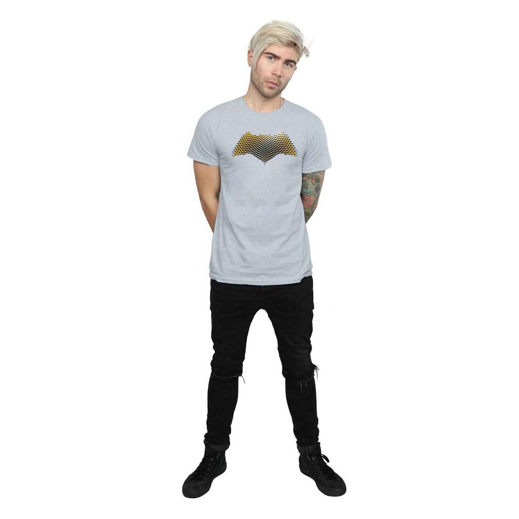 DC Comics Mens Justice League Movie Batman Logo Textured T-Shirt