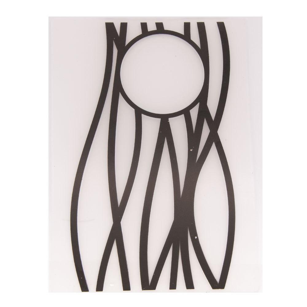 Кружевная линия на склоне холма, пластиковая папка с тиснением для DIY, скрапбукинг, альбом, декор для карт, художественный шаблон, деревенский дом