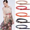 Elegant Adjustable Fashion Candy Color Women Pu Leather Belt Thin Waistband Waist Belts Dress Strap