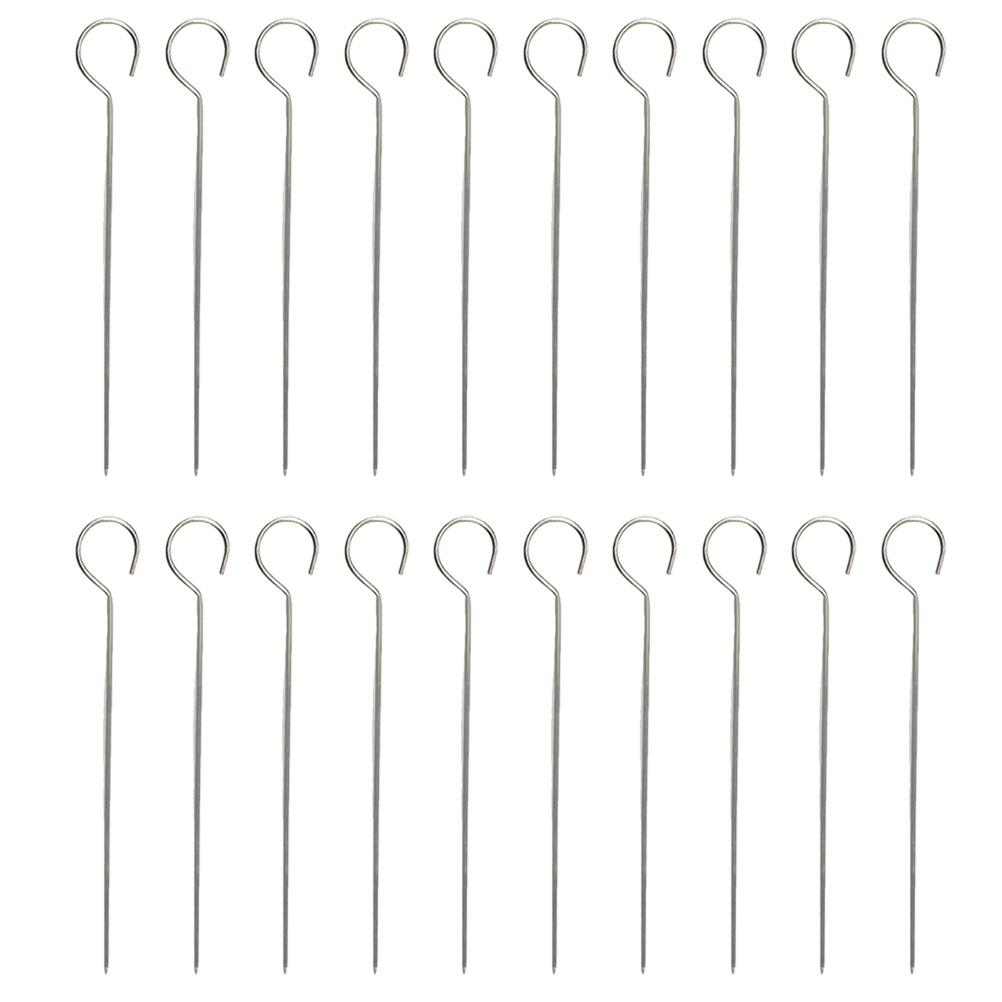 50 шт. шампуров из нержавеющей стали в форме гусиного хвоста для гриля, аксессуары для барбекю, палочки для жарки