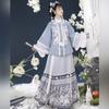 Snow Jade Rabbit Ming-made Square Collar Replenishment Half-sleeved Horse Skirt New Year's Greeting Clothes Autumn and Winter Velvet Models