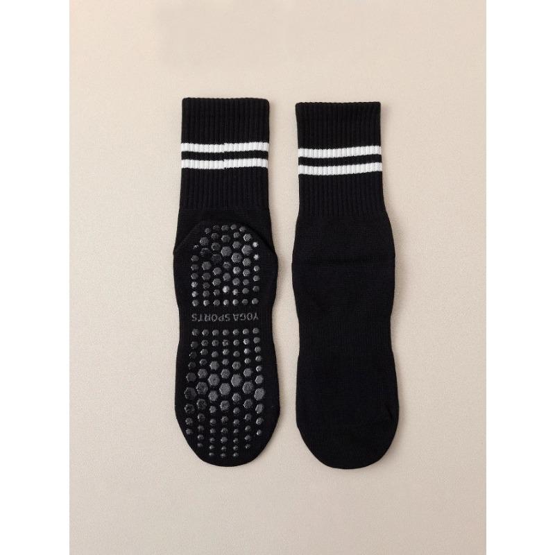 1 Pair of Yoga Socks Womens Mid Length Socks Spring and Autumn Fitness Socks Anti Slip Floor Socks Active Socks