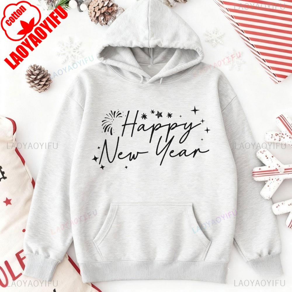 Happy New Year Celebration Sweatshirt Hello 2026 Hoodie Cheers To New Year 2026 Autumn and Winter Keep Warm Tracksuit