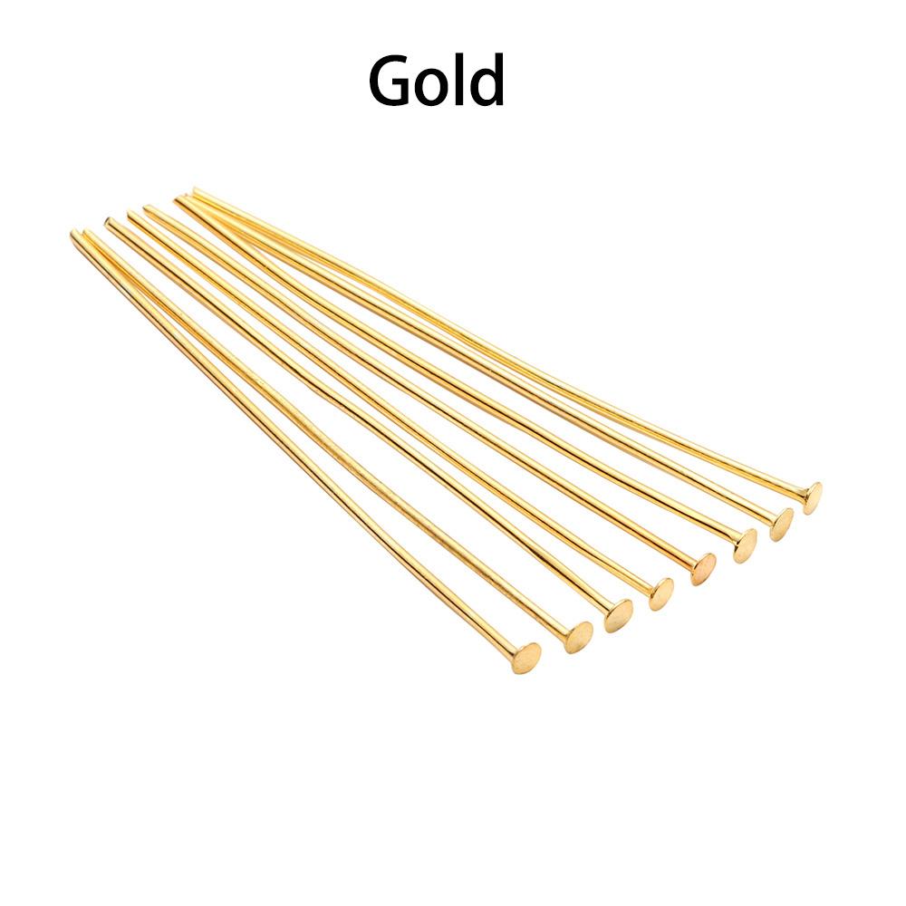 20 25 30 35 40 45 50 60 70 mm Metal Heads Eye flat Head Pin For DIY Jewelry Making Findings Accessories Bulk Wholesale Supplies