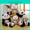 Panda Hua He Qizai Plush Toy Stuffed Animal Toy Cartoon Decoration Kids Gift