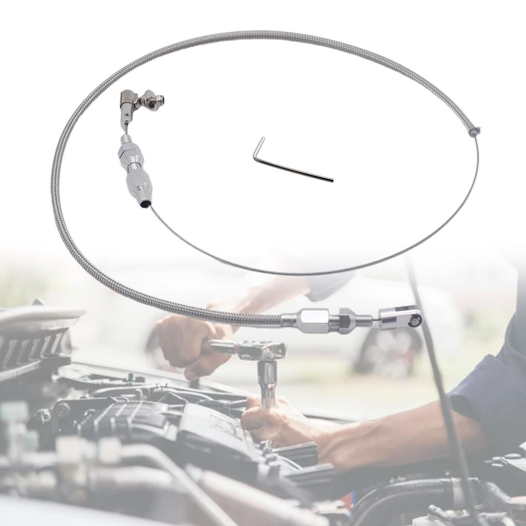 Стальной плетеный трос дроссельной заслонки, 24 дюйма, универсальный автомобильный трос дроссельной заслонки акселератора, автомобильные аксессуары
