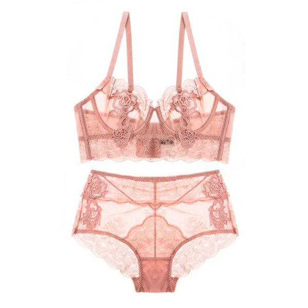 Прозрачный комплект нижнего белья для женщин, нижнее белье, ультратонкий бюстгальтер и трусики, бюстгальтер с эффектом пуш-ап, нижнее белье, бюстгальтер и трусы, комплект