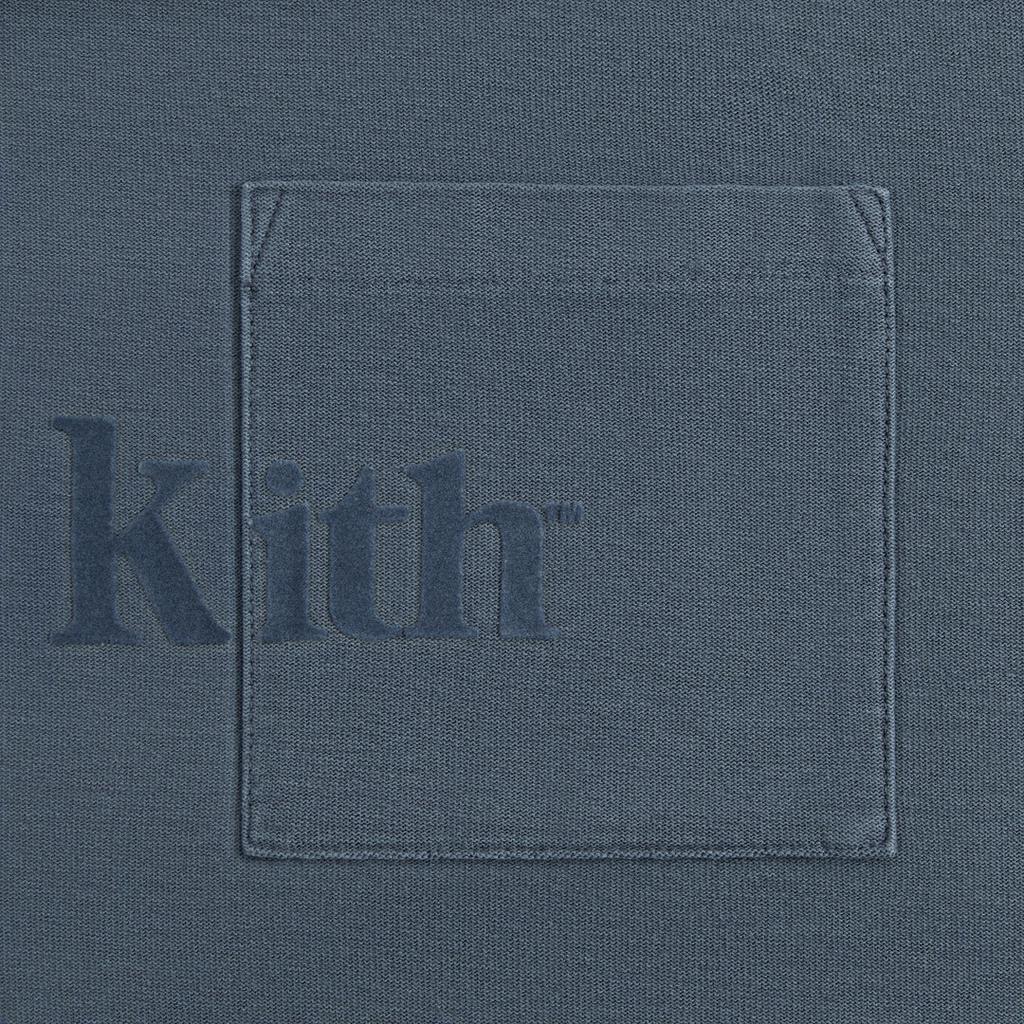 Kith Мужская футболка Quinn с каймой, синяя KHM032026-5038