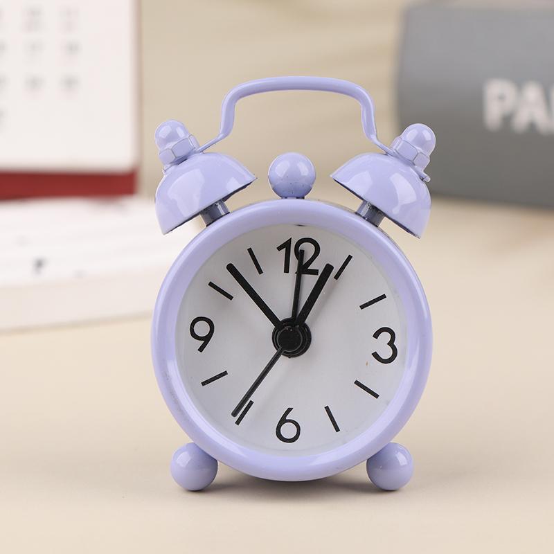 1 шт., украшение для дома, мини-будильник, креативный кварцевый круглый будильник, портативные настольные украшения