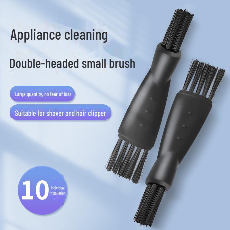 Двойная щетка для чистки бритвы и машинки для стрижки — инструмент для удаления пыли с мелкой бытовой техники
